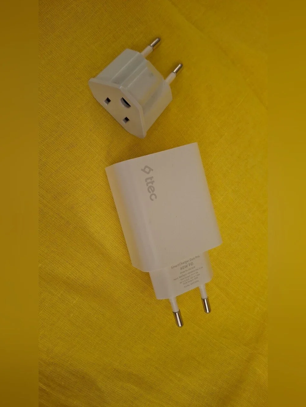 White 40W PD USB-C Fast Wall Charger with EU Plug